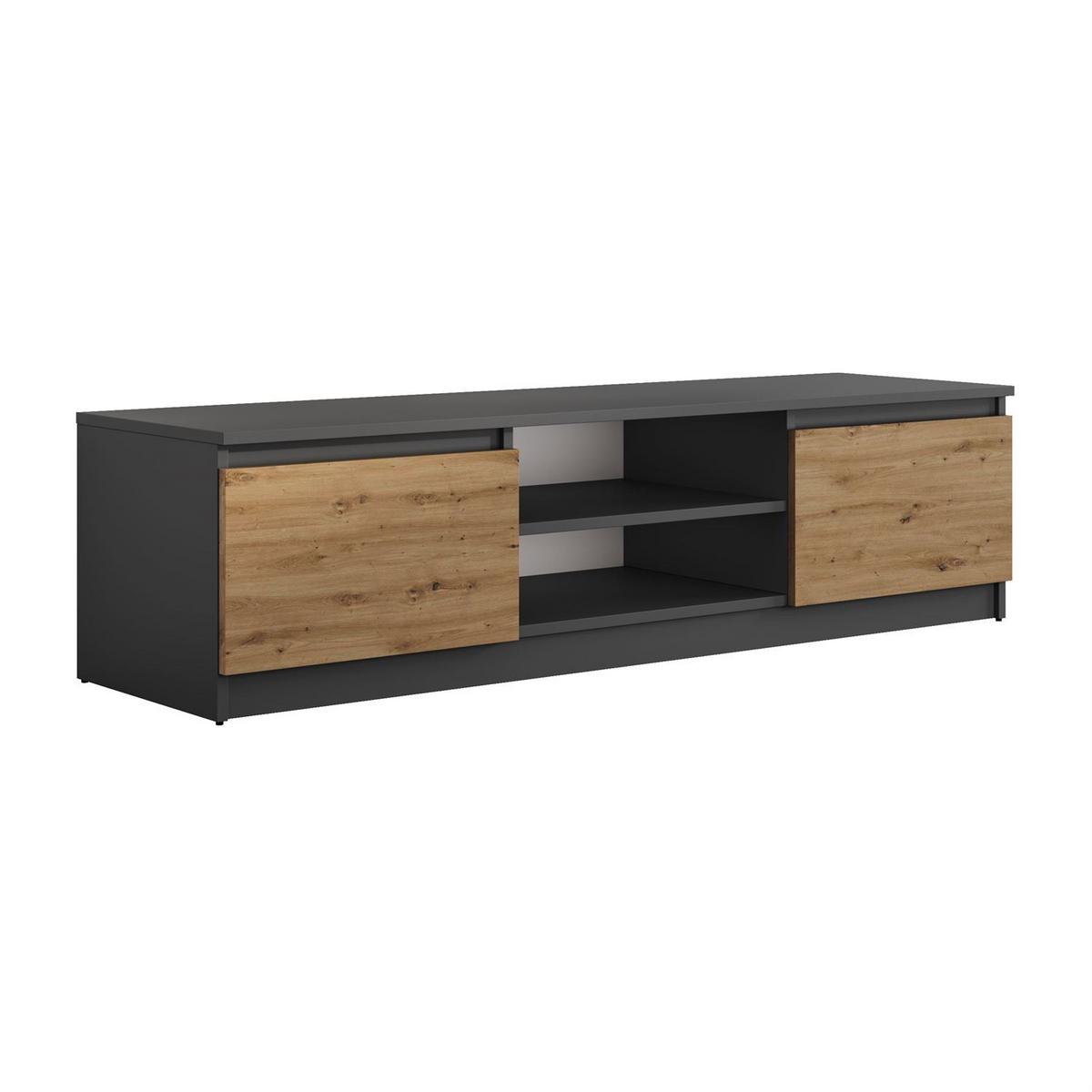 LOWBOARD HANA 140 cm Artisan Eiche / Anthrazit - Eiche Artisan, Holzwerkstoff (140/36/40cm) - Lookway