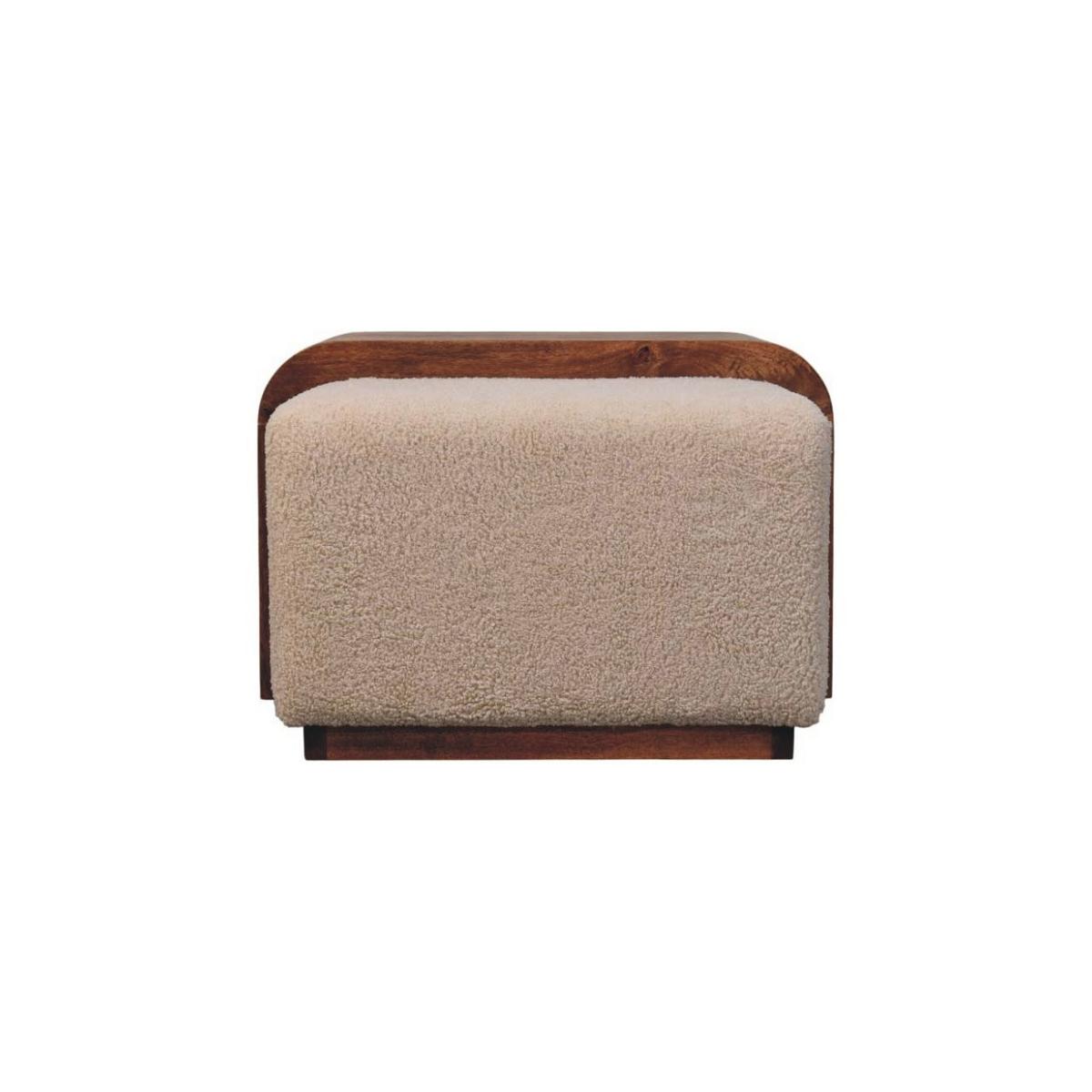 HOCKERBANK mit Honig-Karamell-Finish, 2 Duo-Sitze, braun - Braun, Holz (110/45/72cm) - Artisan Furniture