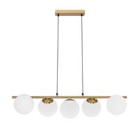 PENDELLEUCHTE Lorenz 5-flammig 90/20/174 cm - Goldfarben, Metall (90/20/174cm) - Nettlife