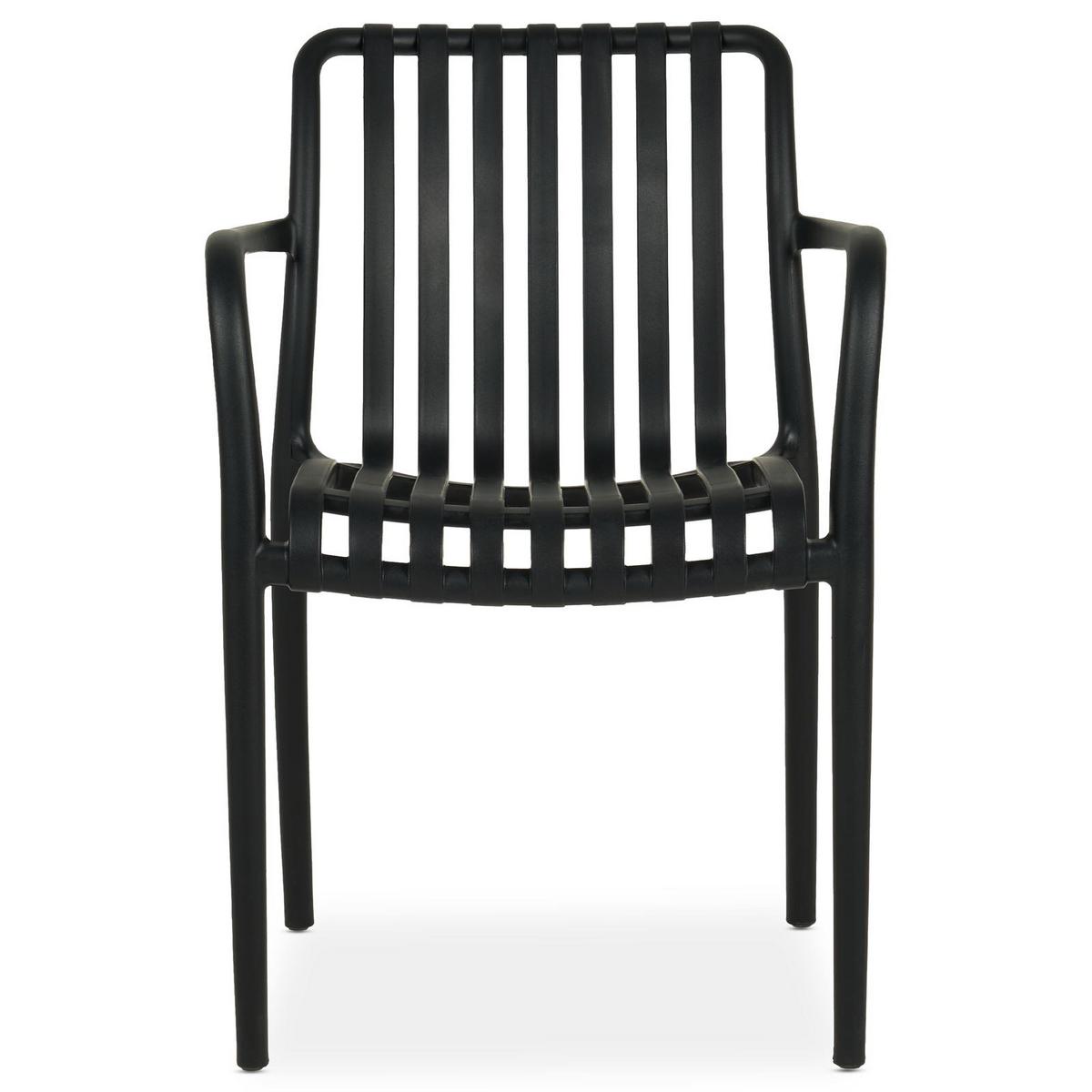 GARTENMÖBEL SET TULIPANO 7er Set schwarz - Schwarz, Metall - IDIMEX