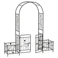GARTENBOGEN Schwarz - Schwarz, Metall (202/220/50cm) - COSTWAY