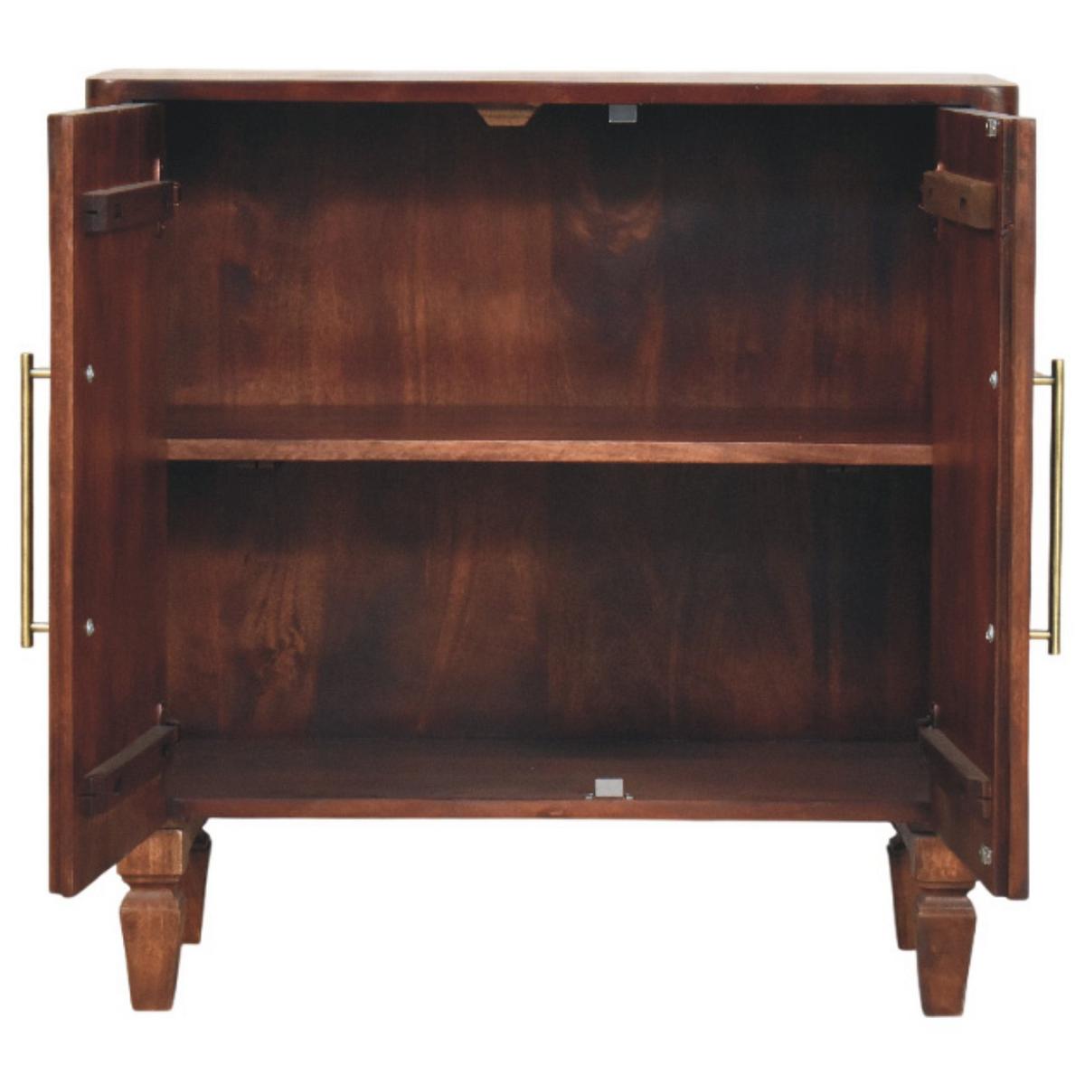 SCHRANK mit Wine-Wood-Oak-Finish, 2 Türen, 2 Innenablagen, dunkelbraun - Dunkelbraun, Holz (75/76/35cm) - Artisan Furniture