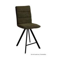THEKENSTUHL (2er-Set) Deliane 47x109x60 Schwarz/Khaki - Dunkelgrün/Schwarz, Kunststoff (60/109/47cm) - 58aufmkessel
