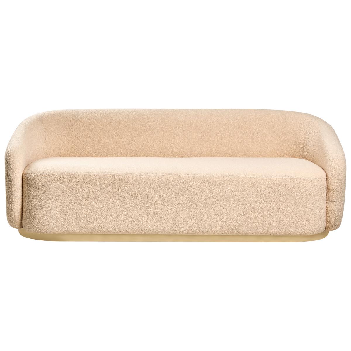 2-SITZER-SOFA Bouclé Beige Sipo - Beige, Textil (206/74/75cm) - Beliani
