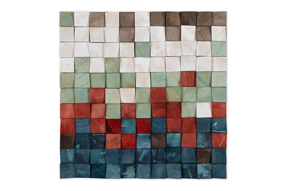 HOLZBILD Blau 75/75 cm - Blau, Holz (7/75cm) - KUNSTLOFT