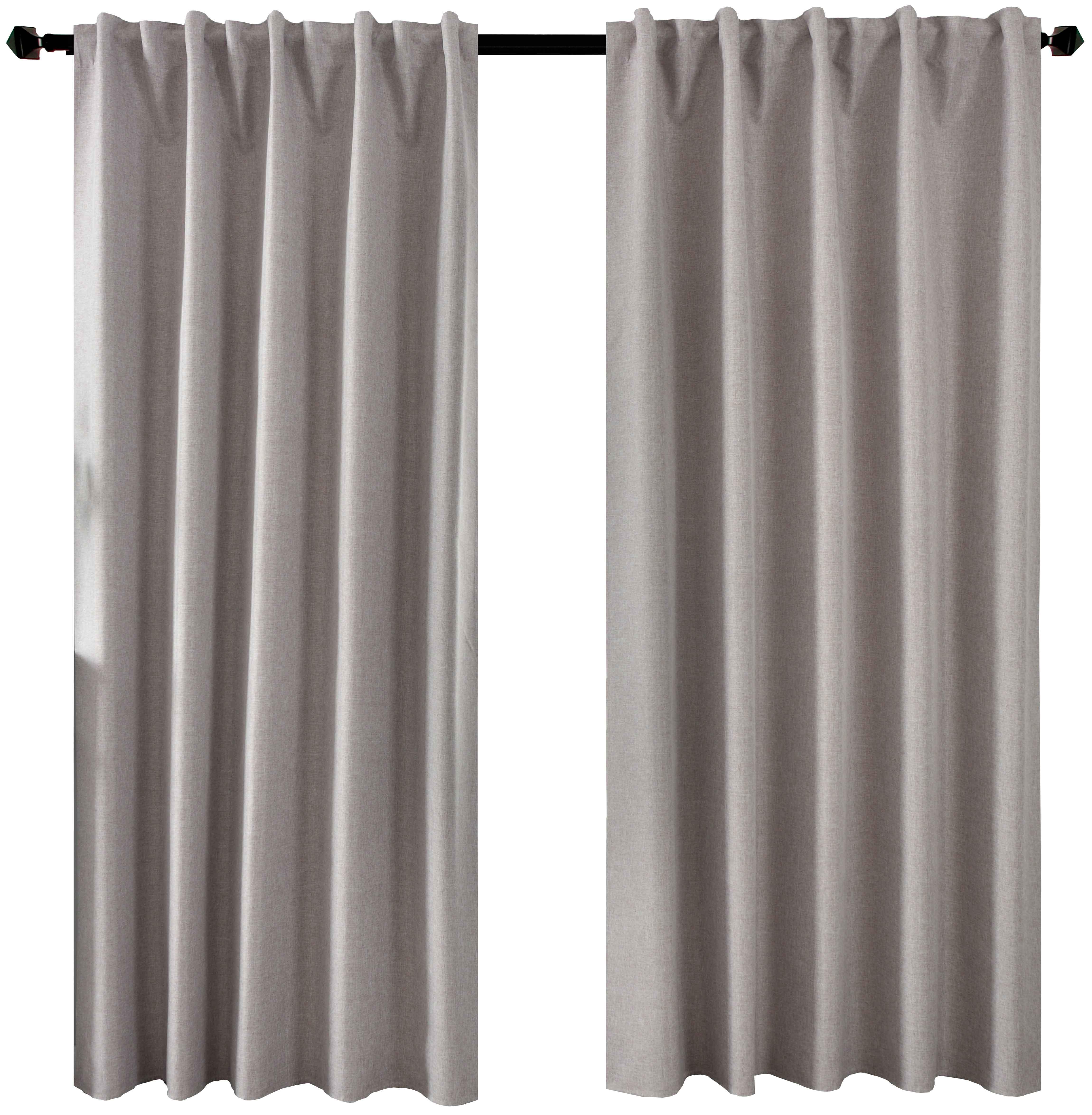 VORHANG 2ER SET BOSTON DARK HxB 175x140 cm Taupe - Taupe, Textil (140/175cm) - Gardinenbox