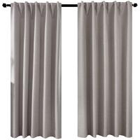 VORHANG 2ER SET BOSTON DARK HxB 175x140 cm Taupe - Taupe, Textil (140/175cm) - Gardinenbox
