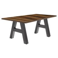 ESSTISCH ausziehbar Elia 3 140 x 90 x 75 Esszimmertisch Graphit/Plankeneiche - Alteiche, Holz (140/90/75cm) - 58aufmkessel