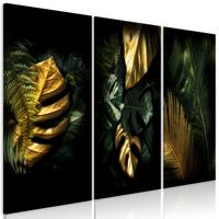 KUNSTDRUCK Schwarz 90/60 cm - Goldfarben/Schwarz, Textil (90/60cm) - KUNSTLOFT