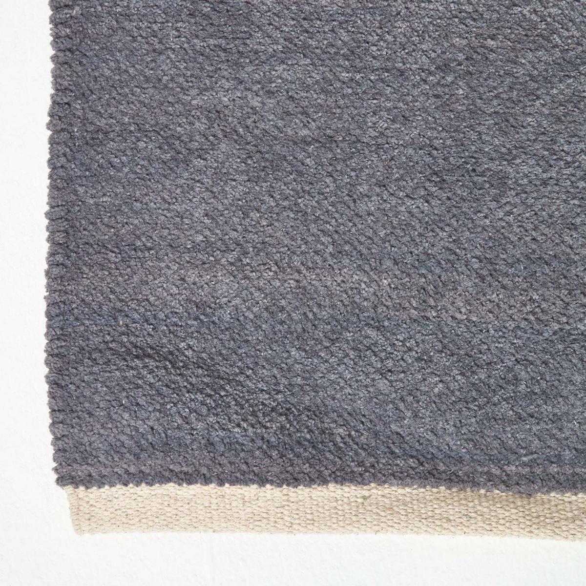 HANDWEBTEPPICH-LÄUFER Chenille 66/200 cm - Dunkelgrau, Textil (66/200cm) - Homescapes