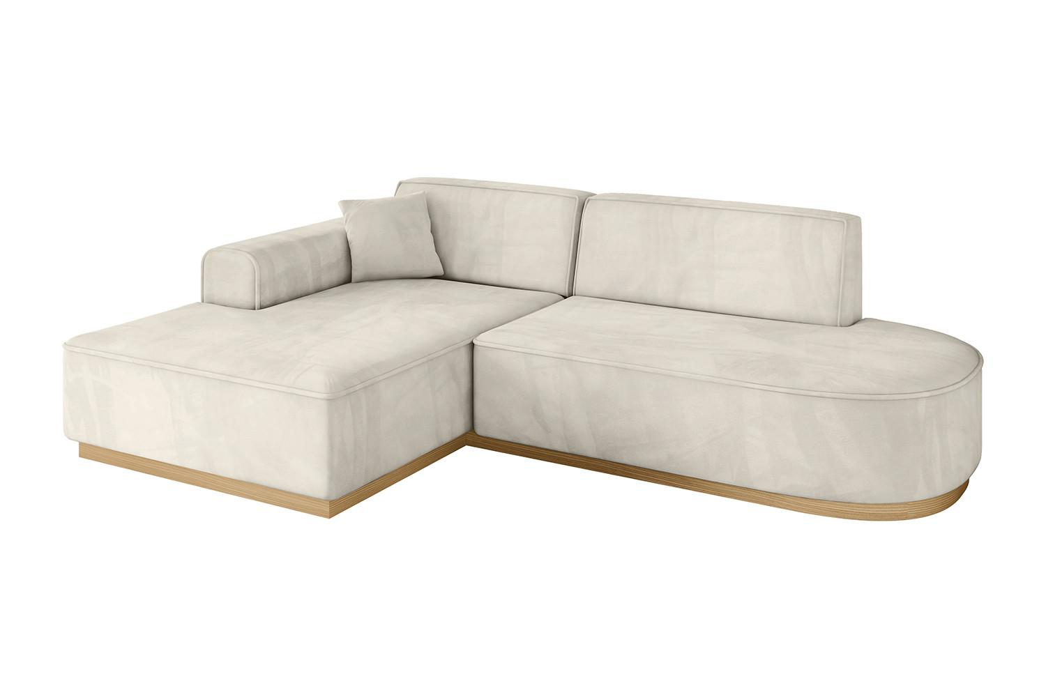 ECKSOFA Ottomane Links IREA-L1-v2 - 234x171x83 cm Dunkelgrau - Ecru, Holzwerkstoff/Textil (234/171cm) - ALTDECOR