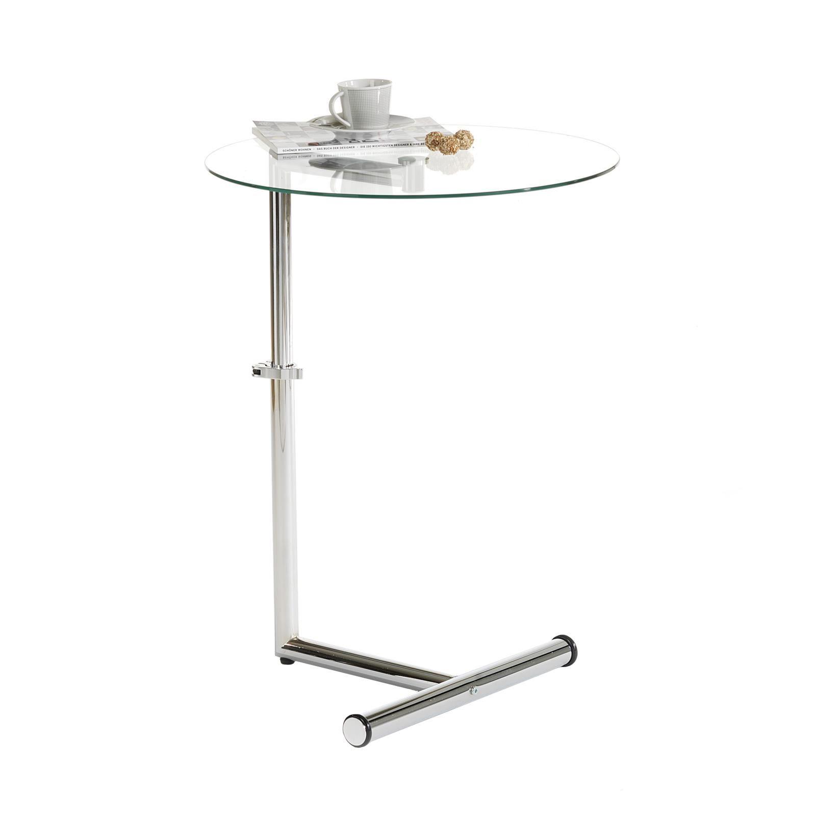 COUCHTISCH LEONIE chrom/Klarglas - Chromfarben/Klar, Glas (46/46/65cm) - IDIMEX