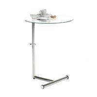COUCHTISCH LEONIE chrom/Klarglas - Chromfarben/Klar, Glas (46/46/65cm) - IDIMEX