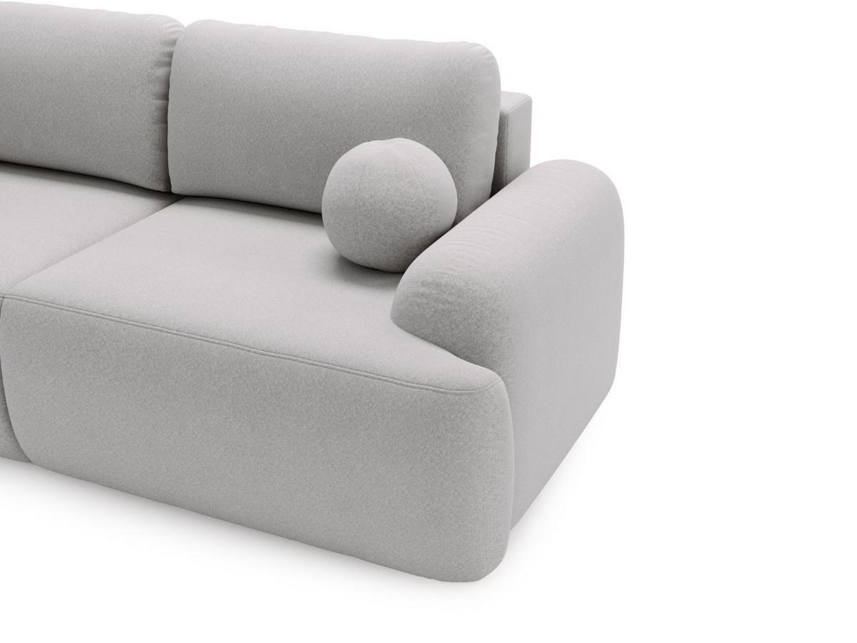 SOFA 260/106/81 Aurio Bouclé-Stoff Grau - Grau, Kunststoff/Textil (260/81/106cm) - Graingold