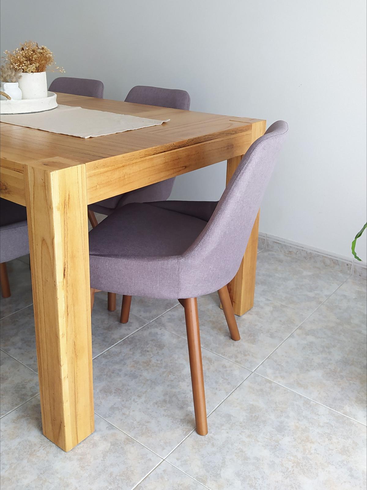 STUHL 2er-Set Polsterbezug Grau Melfort - Grau, Holz/Textil (49/82/58cm) - Beliani