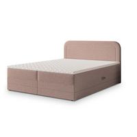 BOXBETT ARMEL 180x200 cm mit Matratze und Topper - Rosa - Rosa, Holz (180/200cm) - MASSENO