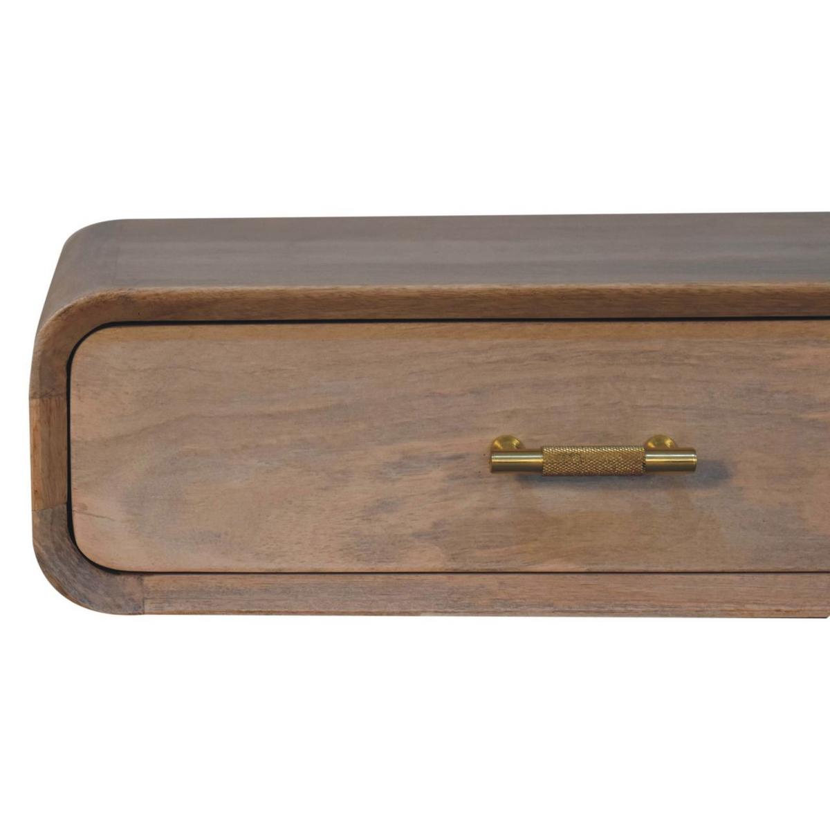 NACHTTISCH in Eichenoptik, 1 Schublade, Karamellbraun - Braun, Holz/Metall (32/15/50cm) - Artisan Furniture