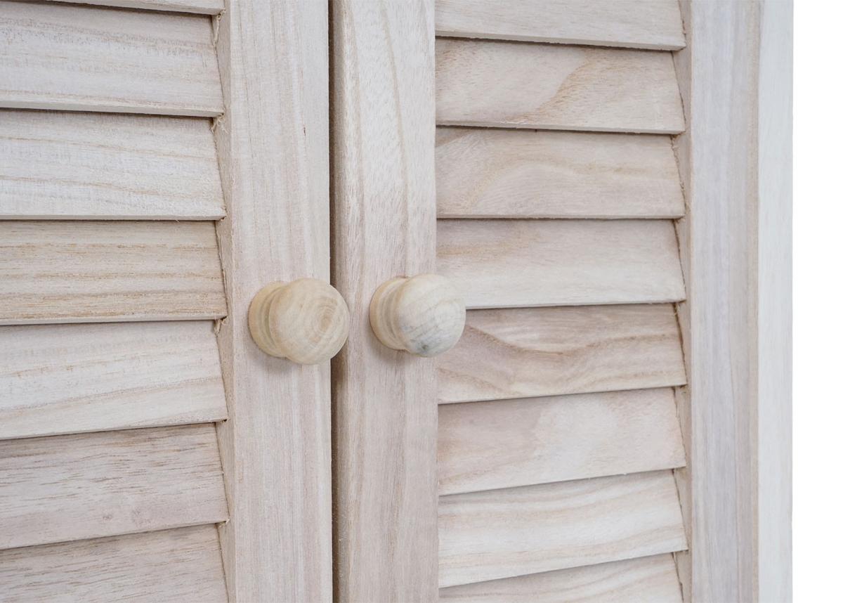 WANDSPIEGEL MIT FENSTERLÄDEN Braun - Braun, Holz (42/53/5cm) - MCW