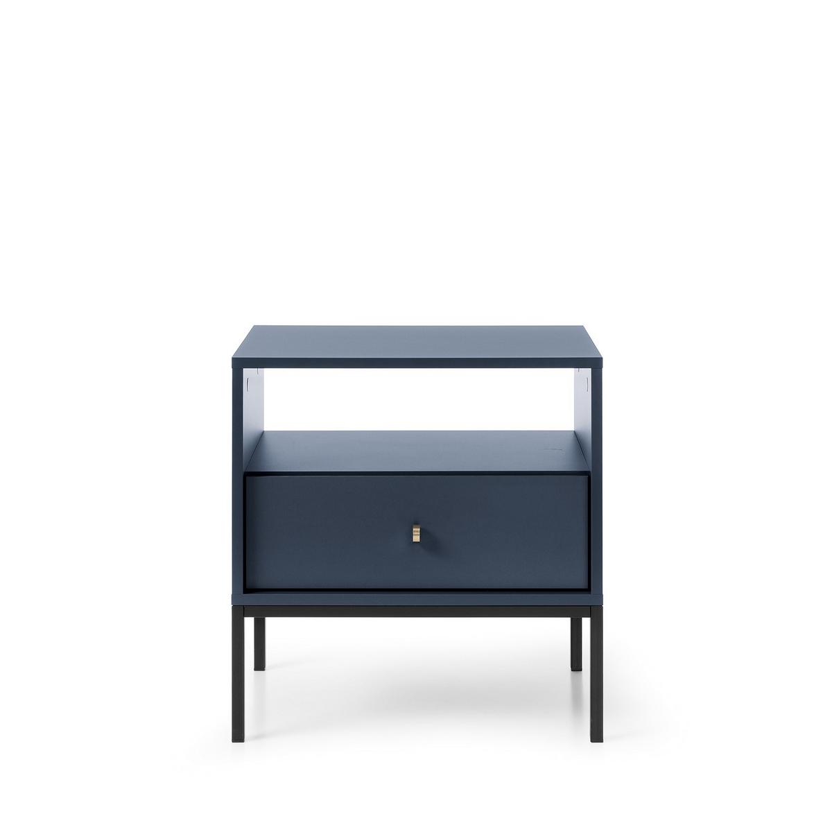 NACHTTISCH MONDO 53,6/56,2/39 cm Blau - Blau, Holzwerkstoff (53.6/56.2/39cm) - MASSENO