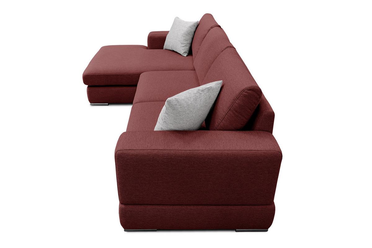 ECKSOFA OTTO 4-Sitzer, bordeaux - Bordeaux, Holzwerkstoff/Textil (159/279cm) - Wozimo