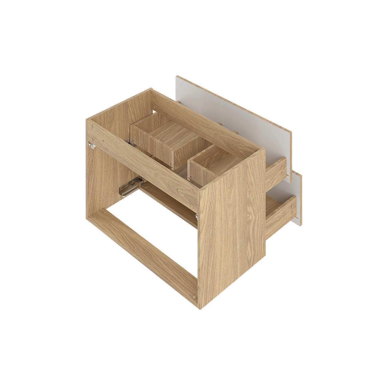 BADMÖBEL 80.6cm Viggo 2er-Set Holz - Braun, Holzwerkstoff (80.6/52.2/46.5cm) - Petits-meubles