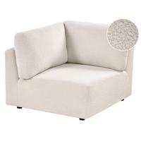 ECKMODUL Bouclé Cremeweiß Kivvik - Creme, Textil (97/80/97cm) - Beliani