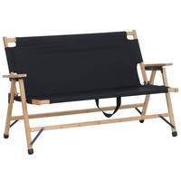 CAMPINGBANK Schwarz - Schwarz, Holz (117/69/61cm) - MCW