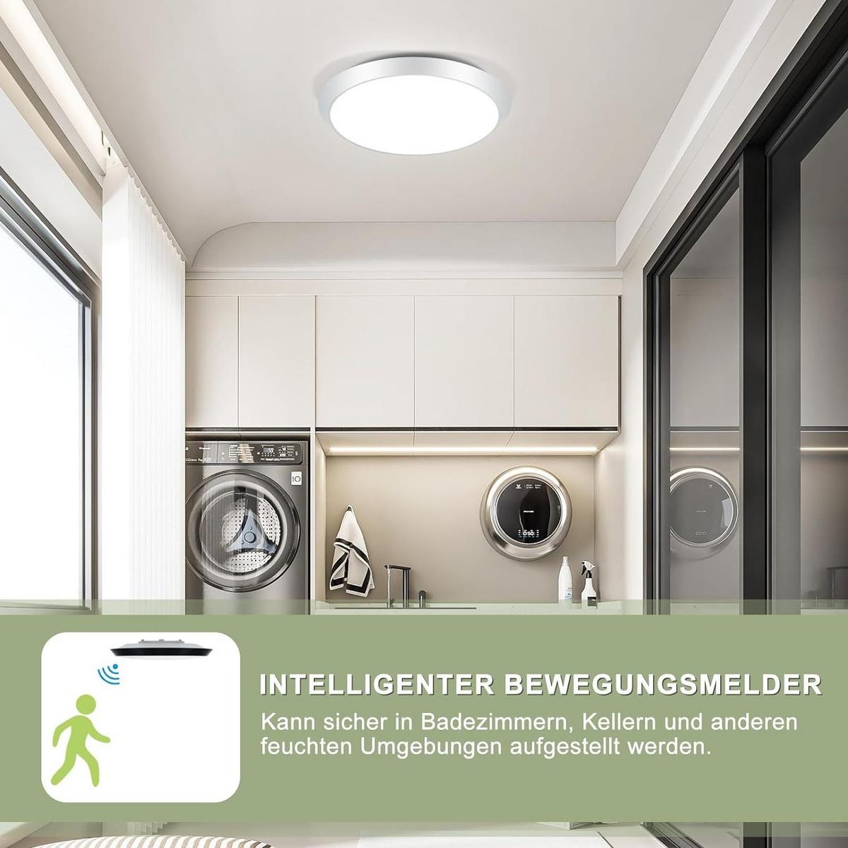 LED-DECKENLEUCHTE Frisbee 30 cm - Weiß, Kunststoff (30/30/4cm) - Nettlife