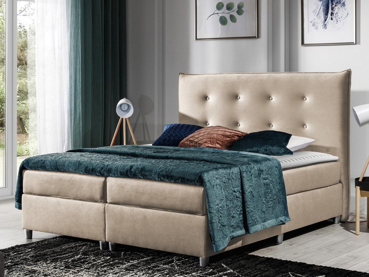 BOXBETT Prato - H3 - Beige, Holz (160/200cm) - MIRJAN24