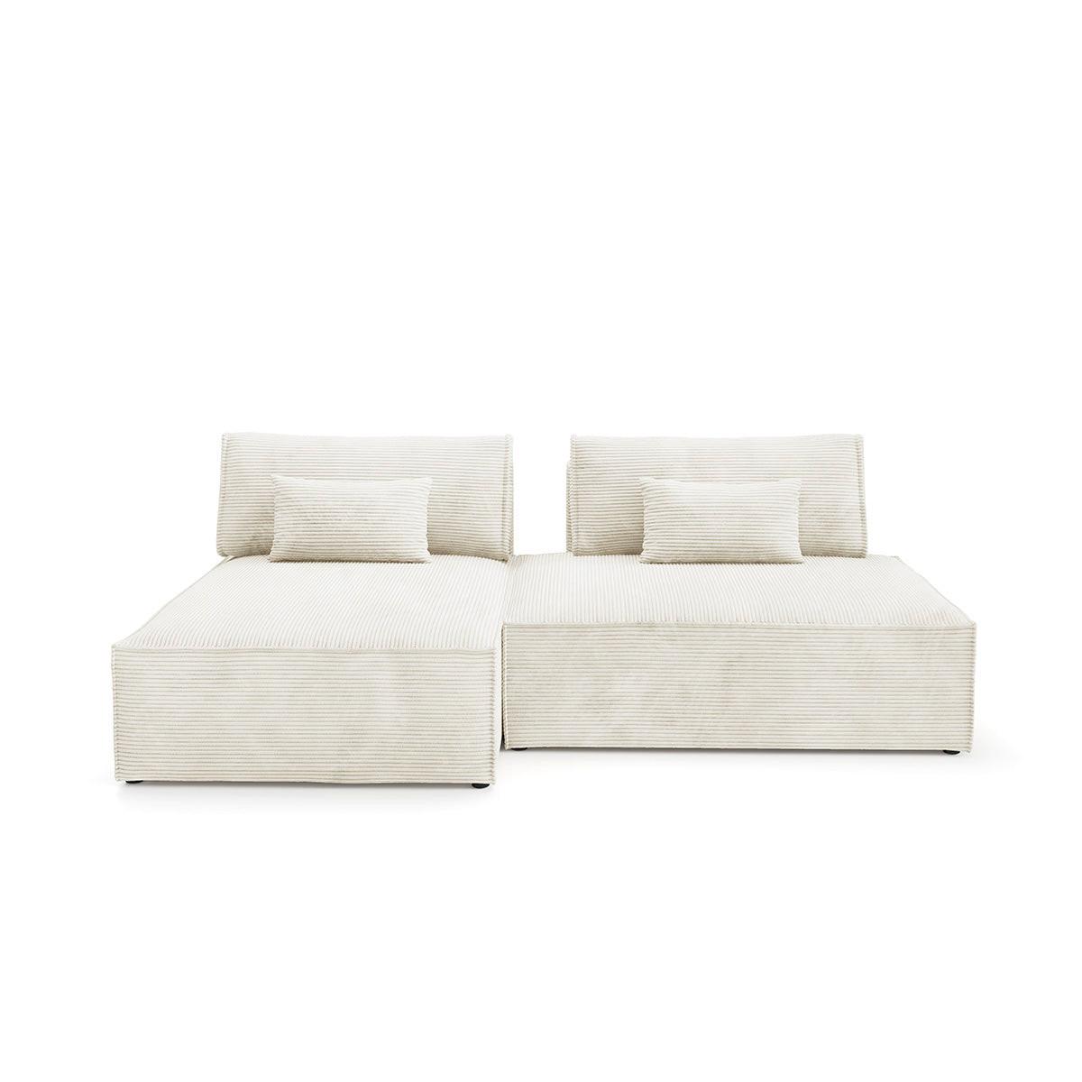 ECKSOFA Georgia Cremeweiß - Weiß, Holz (236/148cm) - Petits-meubles