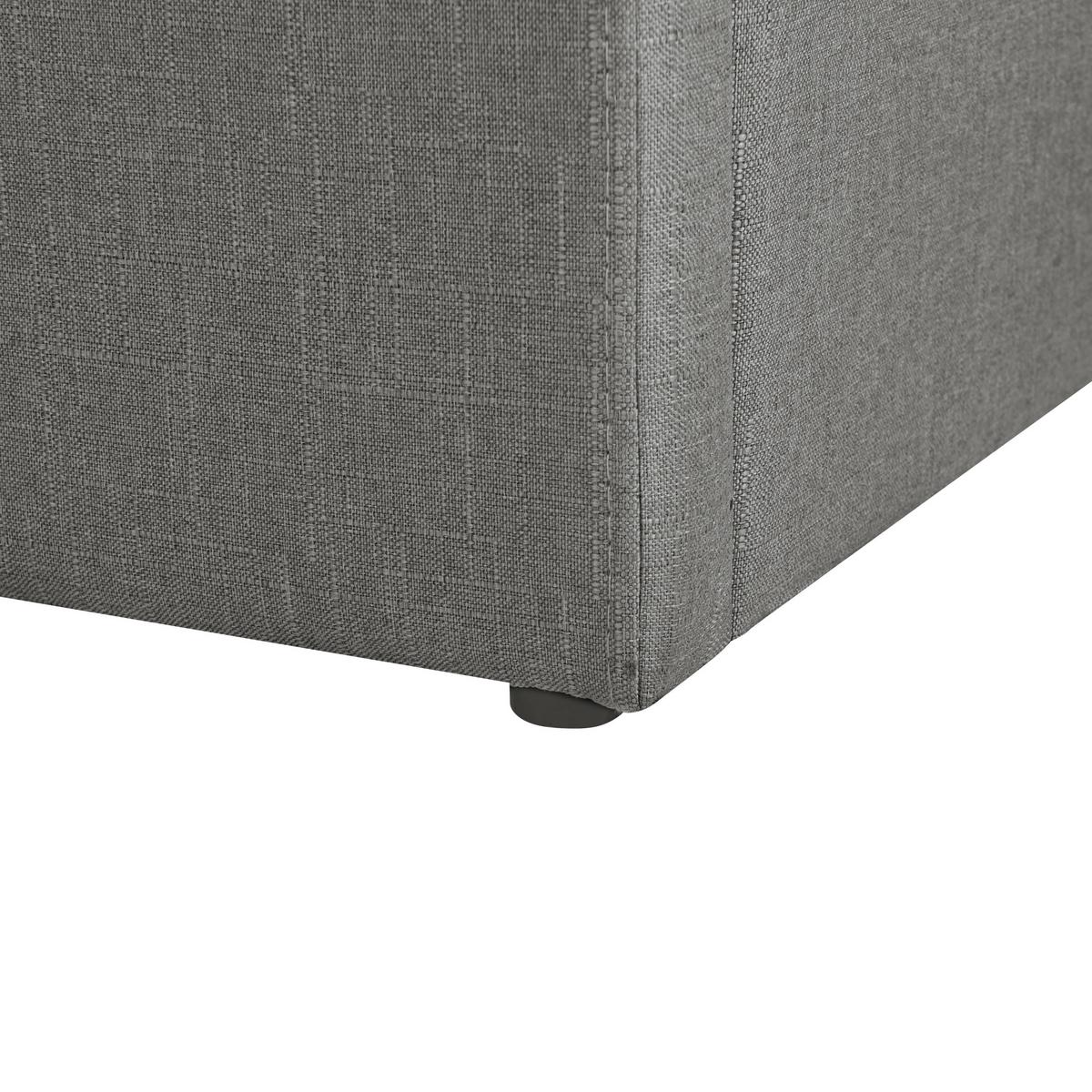 POLSTERBETT 90/200cm Dunkelgrau Dinan - Dunkelgrau, Textil (90/200cm) - Beliani