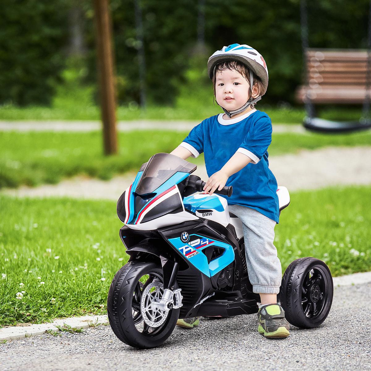 KINDER Elektro-Motorrad Kindermotorrad 6V Elektrofahrzeug Elektro-Dreirad Blau - Blau, Kunststoff (82.5/42/54cm) - HOMCOM