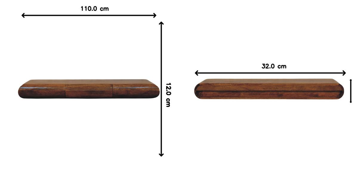 KONSOLENTISCH mit Amber-Eichen-Finish, 2 Schubladen, geröstetes Braun - Braun, Holz (110/12/32cm) - Artisan Furniture