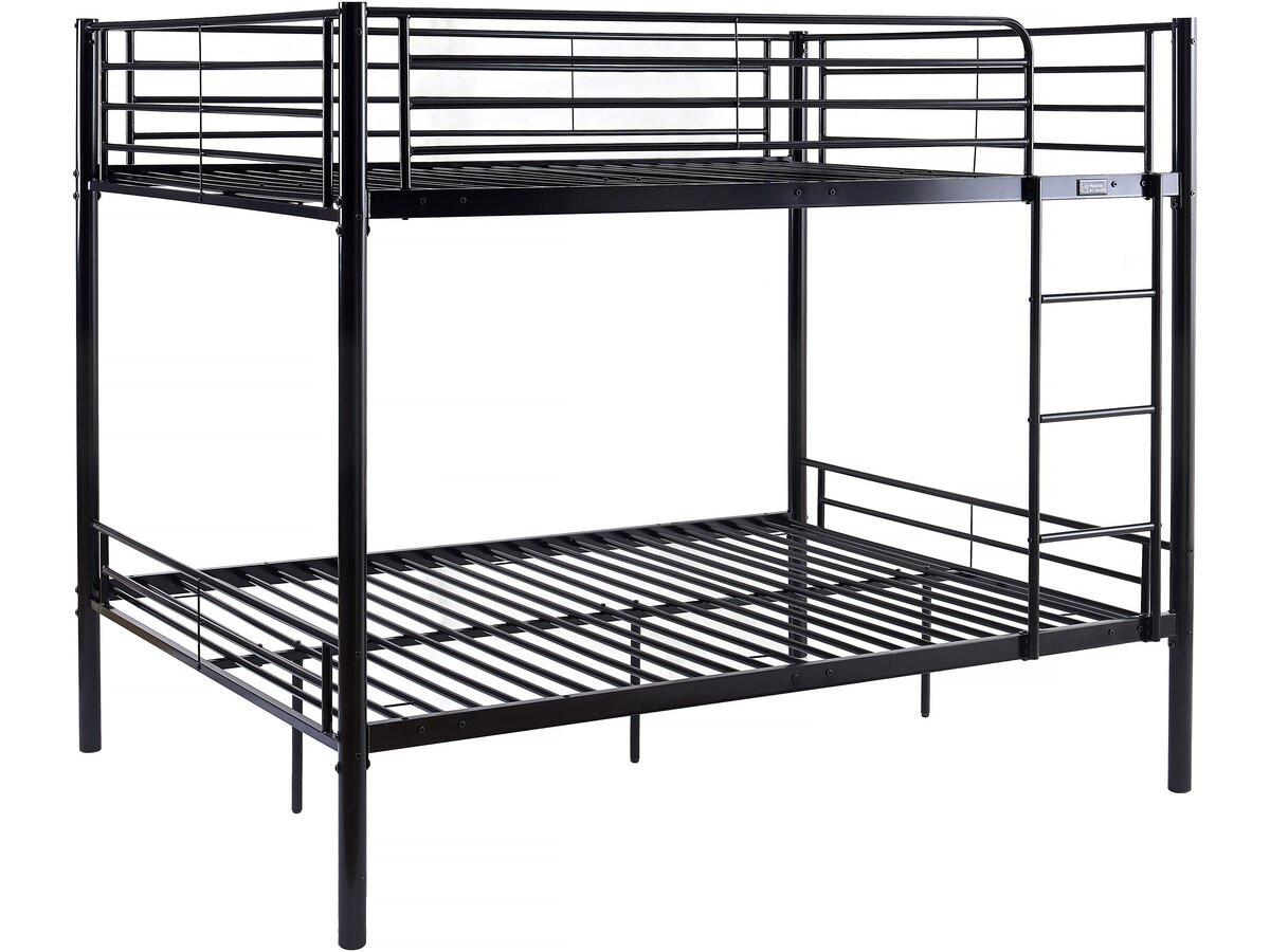 ETAGENBETT adam Schwarz - Schwarz, Metall (190/140cm) - Habitat Garten