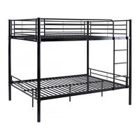 ETAGENBETT adam Schwarz - Schwarz, Metall (190/140cm) - Habitat Garten