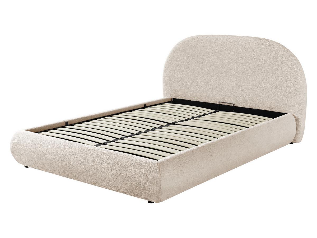 POLSTERBETT Akrenis - Creme/Schwarz, Holzwerkstoff/Textil (160/200cm) - MIRJAN24