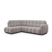 ECKSOFA MELLOW 5-Sitzer, beige - Beige/Schwarz, Holz/Textil (283/191cm) - Wozimo