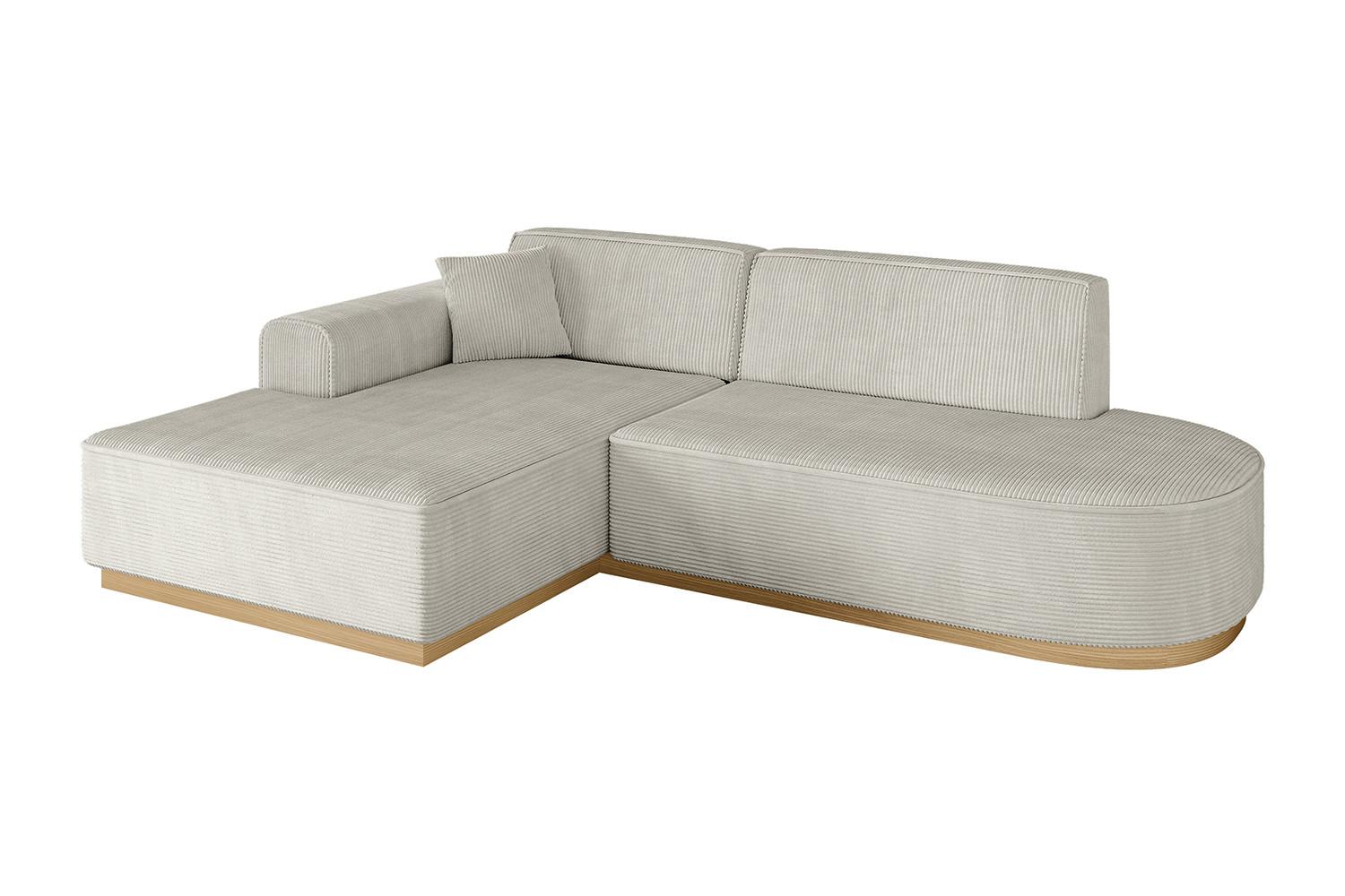 ECKSOFA Ottomane Links IREA-L1-v2 - 232x165x80 cm Creme - Ecru/Creme, Holzwerkstoff/Textil (232/165cm) - ALTDECOR