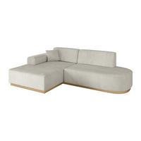 ECKSOFA Ottomane Links IREA-L1-v2 - 232x165x80 cm Creme - Ecru/Creme, Holzwerkstoff/Textil (232/165cm) - ALTDECOR