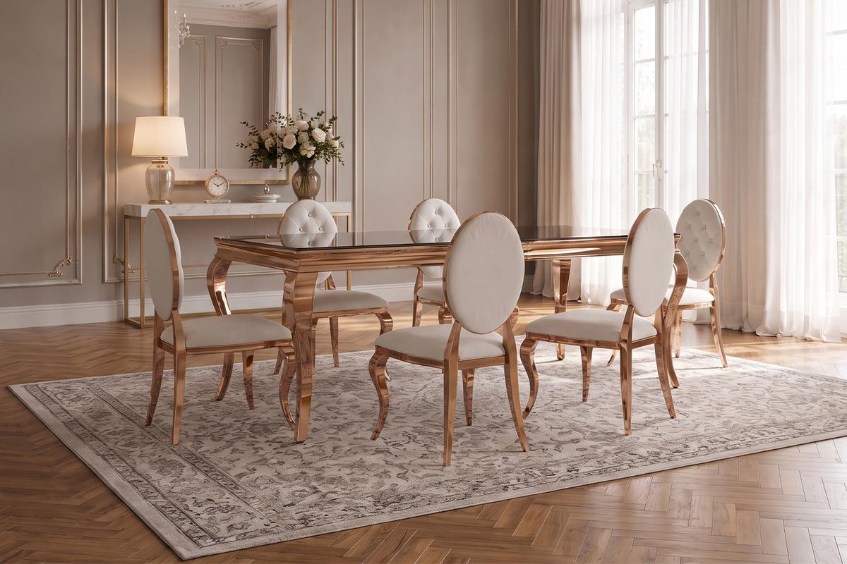 ESSZIMMERSTUHL LINDA Cremeweiß Velvet - Creme, Textil (50/92/56cm) - KAWOLA