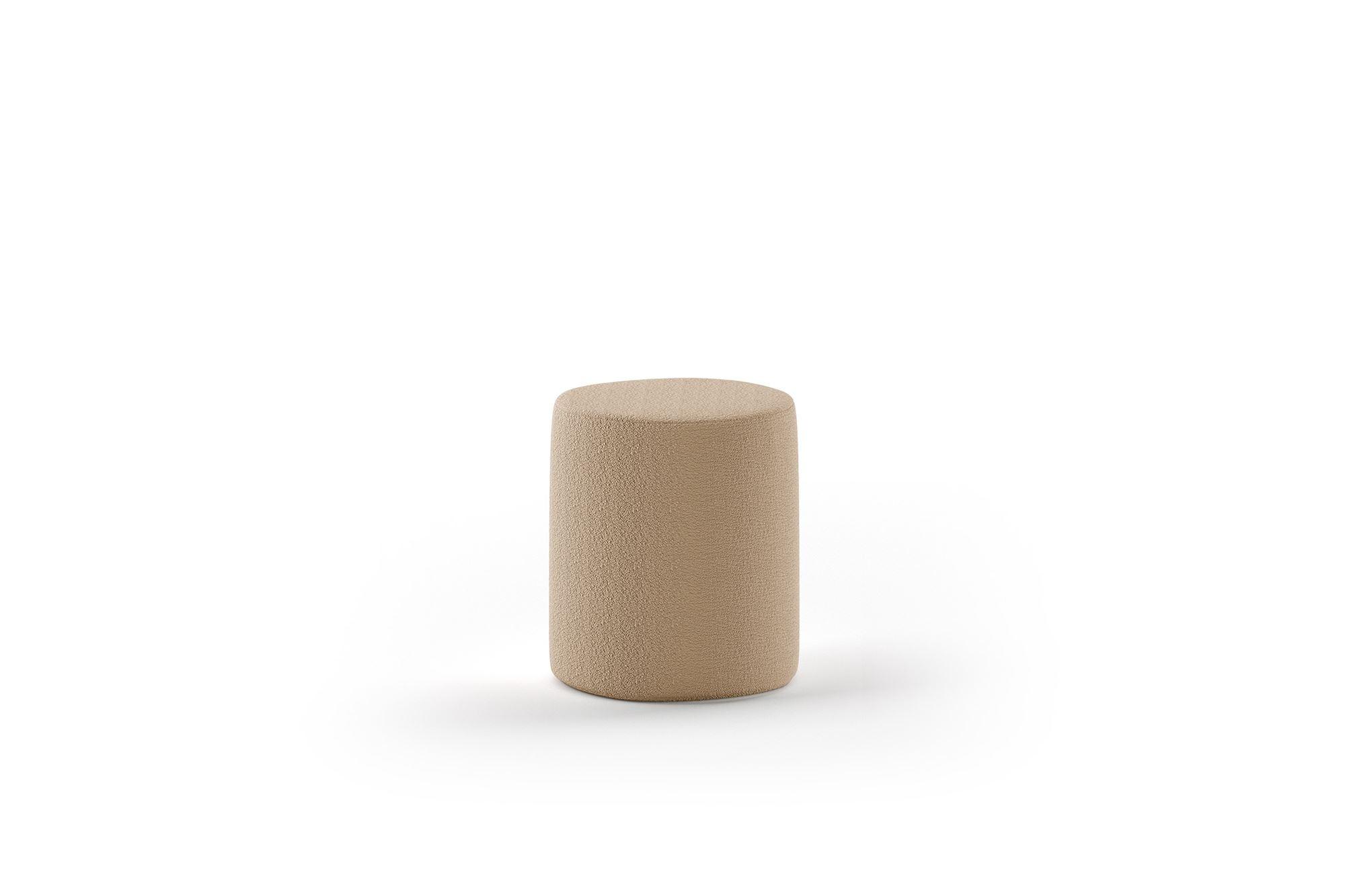 POLSTERHOCKER Karlotta Bouclé Stoff braun Schlafzimmer - Braun, Kunststoff (41/42/41cm) - 58aufmkessel