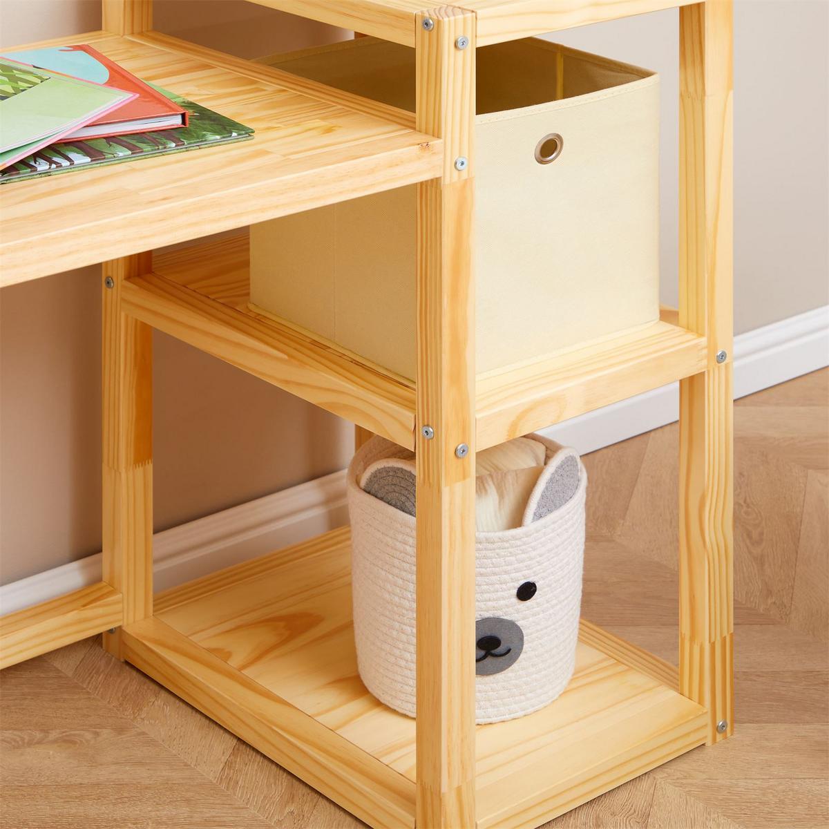 KINDERSCHREIBTISCH NIVIA - Naturfarben, Holz (120/162/50cm) - IDIMEX