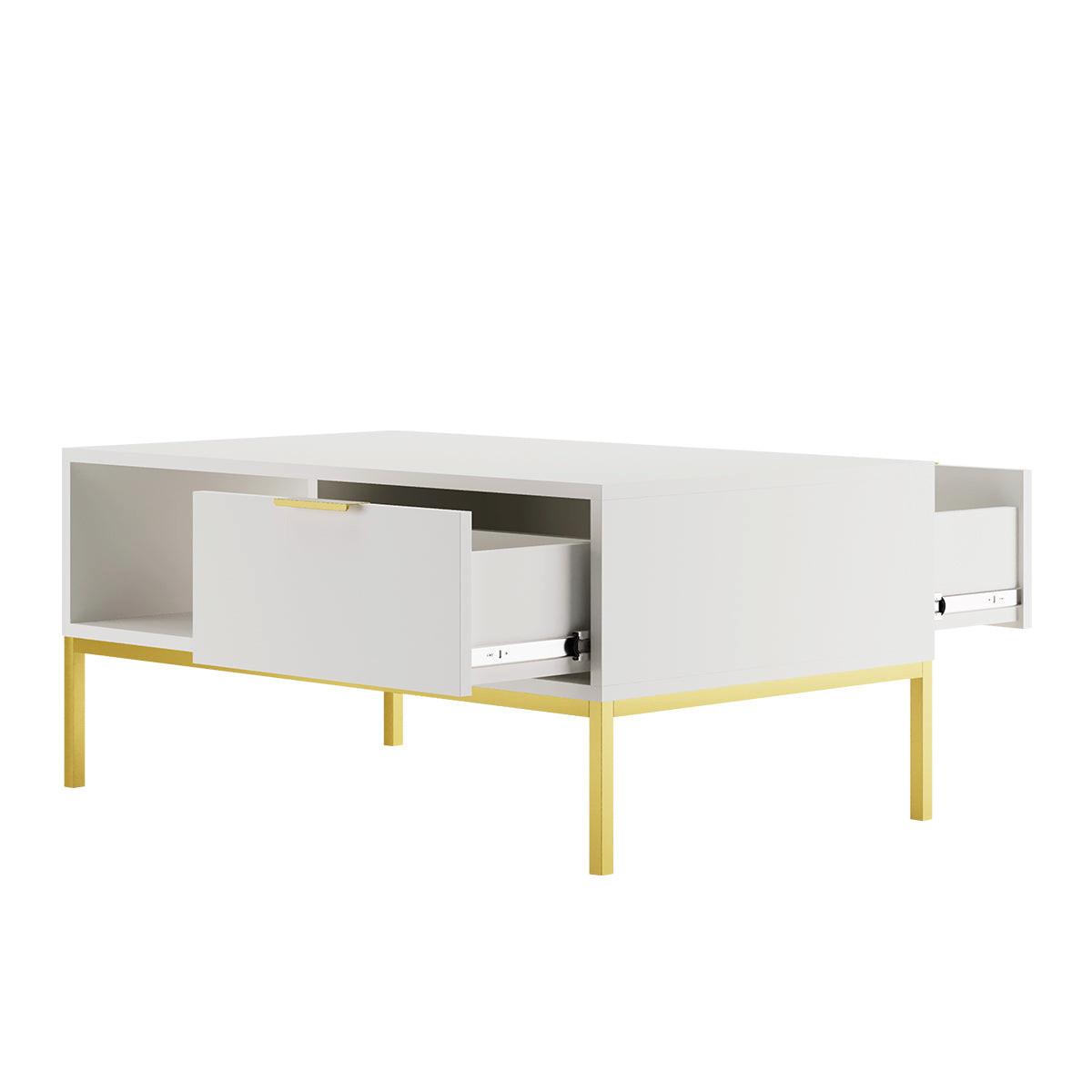 COUCHTISCH Seattle Weiß - Weiß, Holzwerkstoff (60/100/45.4cm) - Petits-meubles