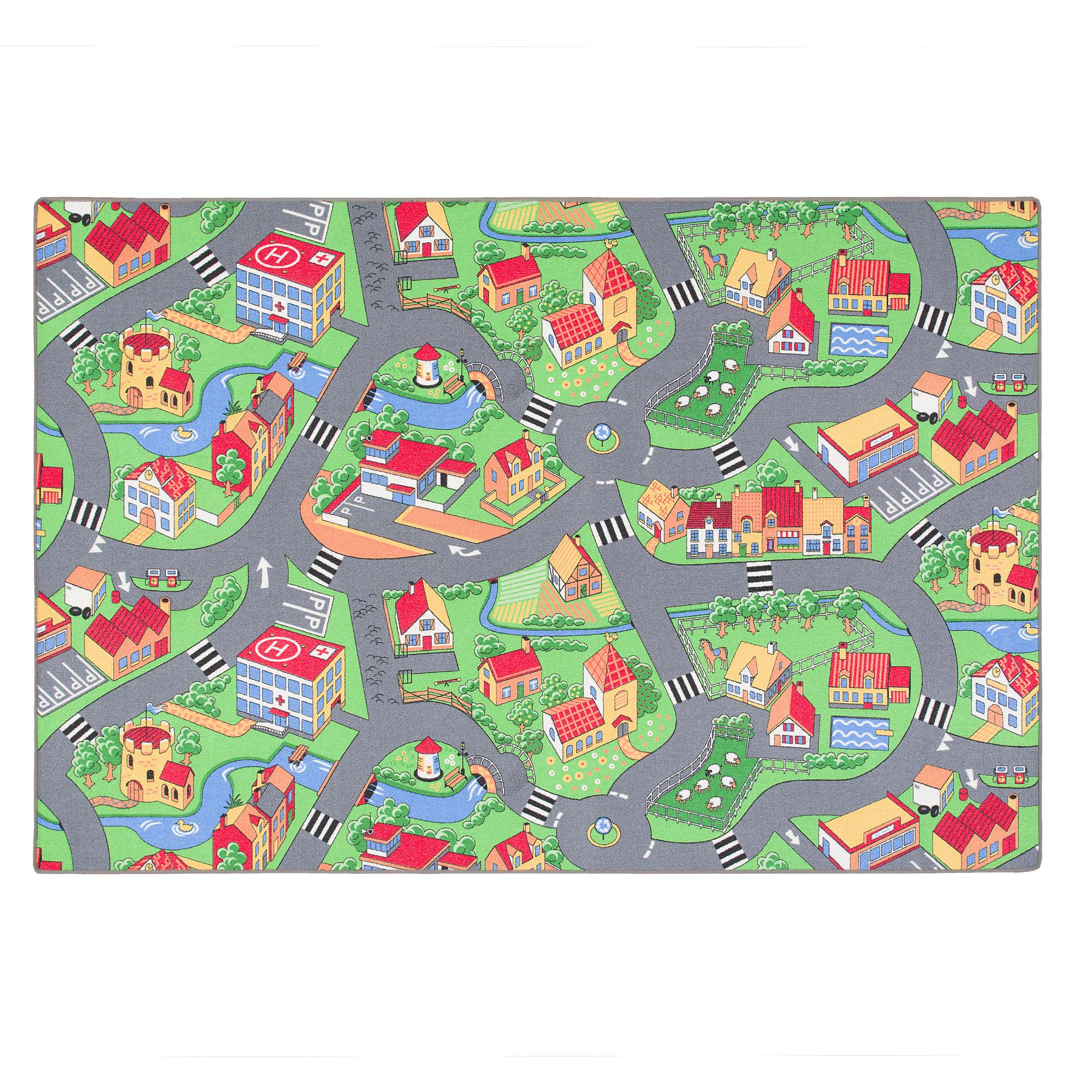 KINDER SPIEL TEPPICH LITTLE VILLAGE - Multicolor, Textil (200/200cm) - Snapstyle
