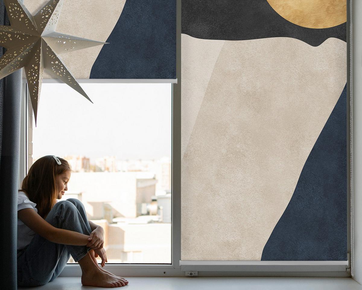 INNENROLLO - Fensterrollo - Rollo - 90x140 cm - Moderne Abstraktion - Grau, Kunststoff (90/140/0.5cm) - TULUP