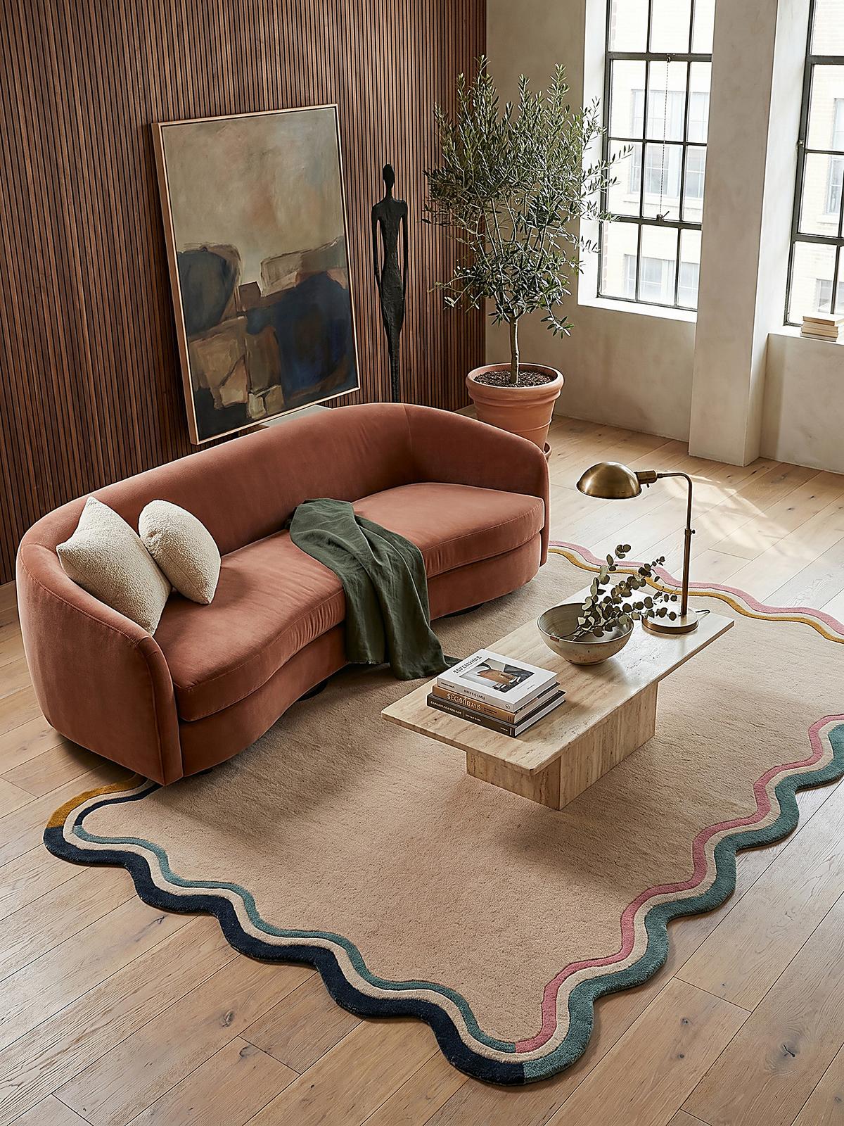 TEPPICH aus Wolle WINCH in Beige, mit Bordüre, 120 x 170 cm - Beige, Textil (170/120cm) - KADIMA DESIGN