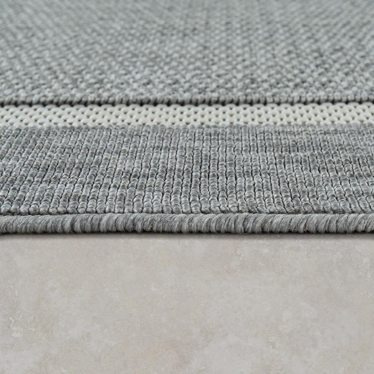 OUTDOORTEPPICH, mit Bordüre, Grau, 80 x 150 cm - Grau, Textil (150/80cm) - KADIMA DESIGN
