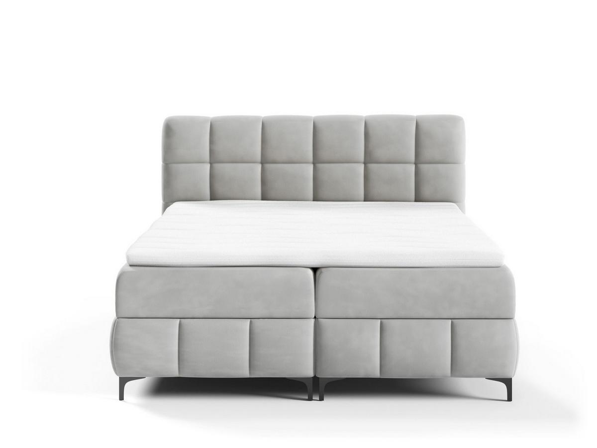 BOXBETT Sophie In Salvador - Silberfarben, Holzwerkstoff/Textil (160/200cm) - Fun Möbel
