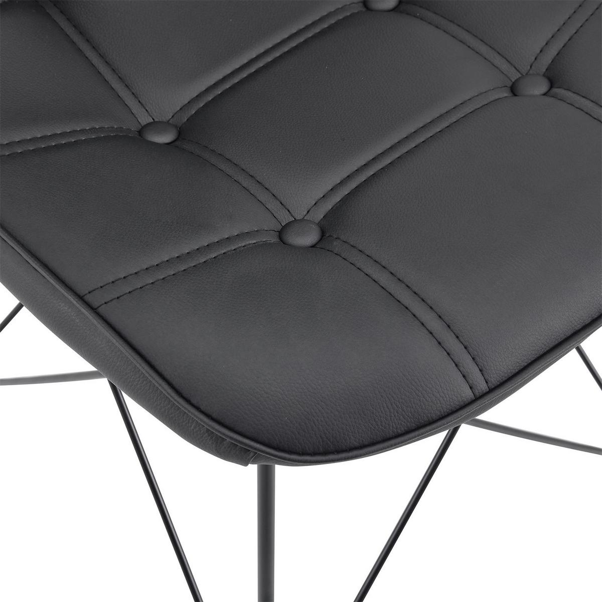 ESSZIMMERSTUHL IMRAN 4er-Set schwarz - Schwarz, Textil (44/84/53cm) - IDIMEX