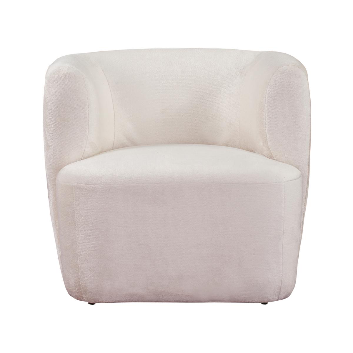 SESSEL MOCHI, Polstersessel Klassisch Loungesessel, Plüsch-Stoff Beige - Beige, Holz/Kunststoff (76/68/76cm) - MASSENO